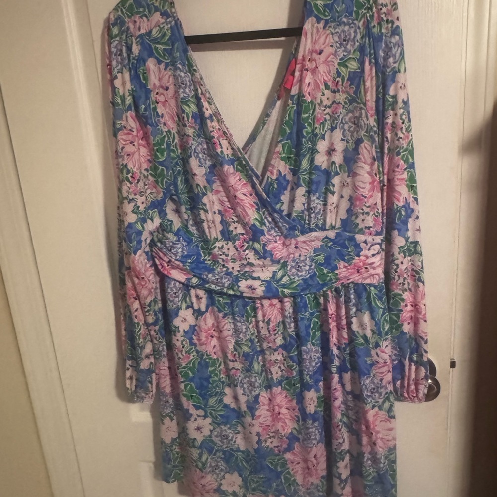 Lilly Pulitzer Vibrant Floral Long Sleeve Dress